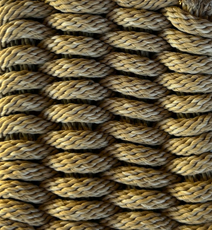 Seilgeflecht in Mokkafarbton