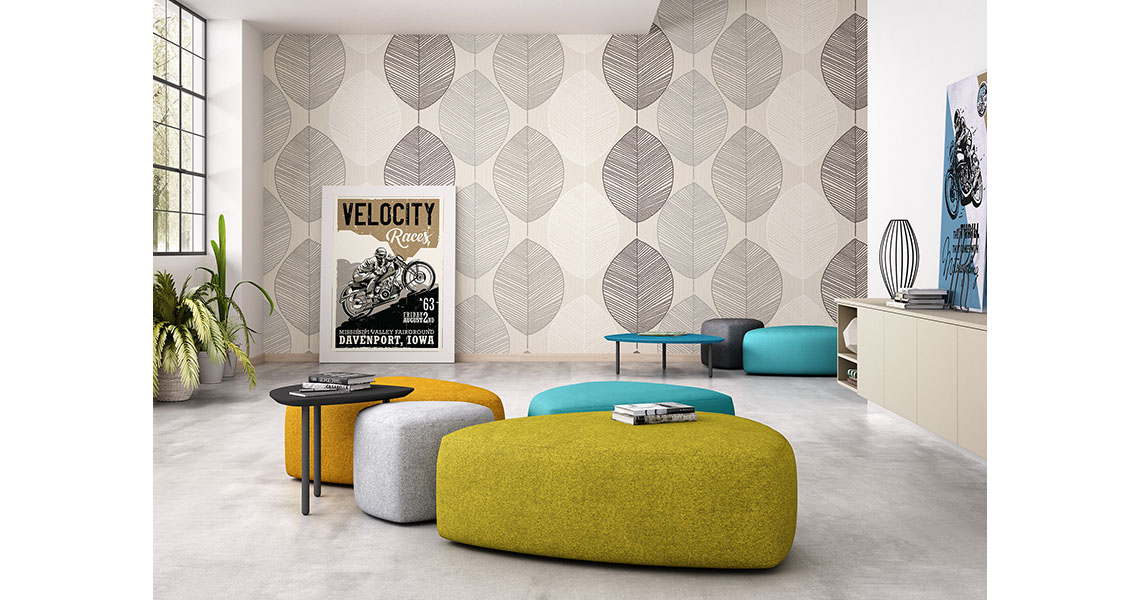 Leyform GOGO coloured triangle pouf