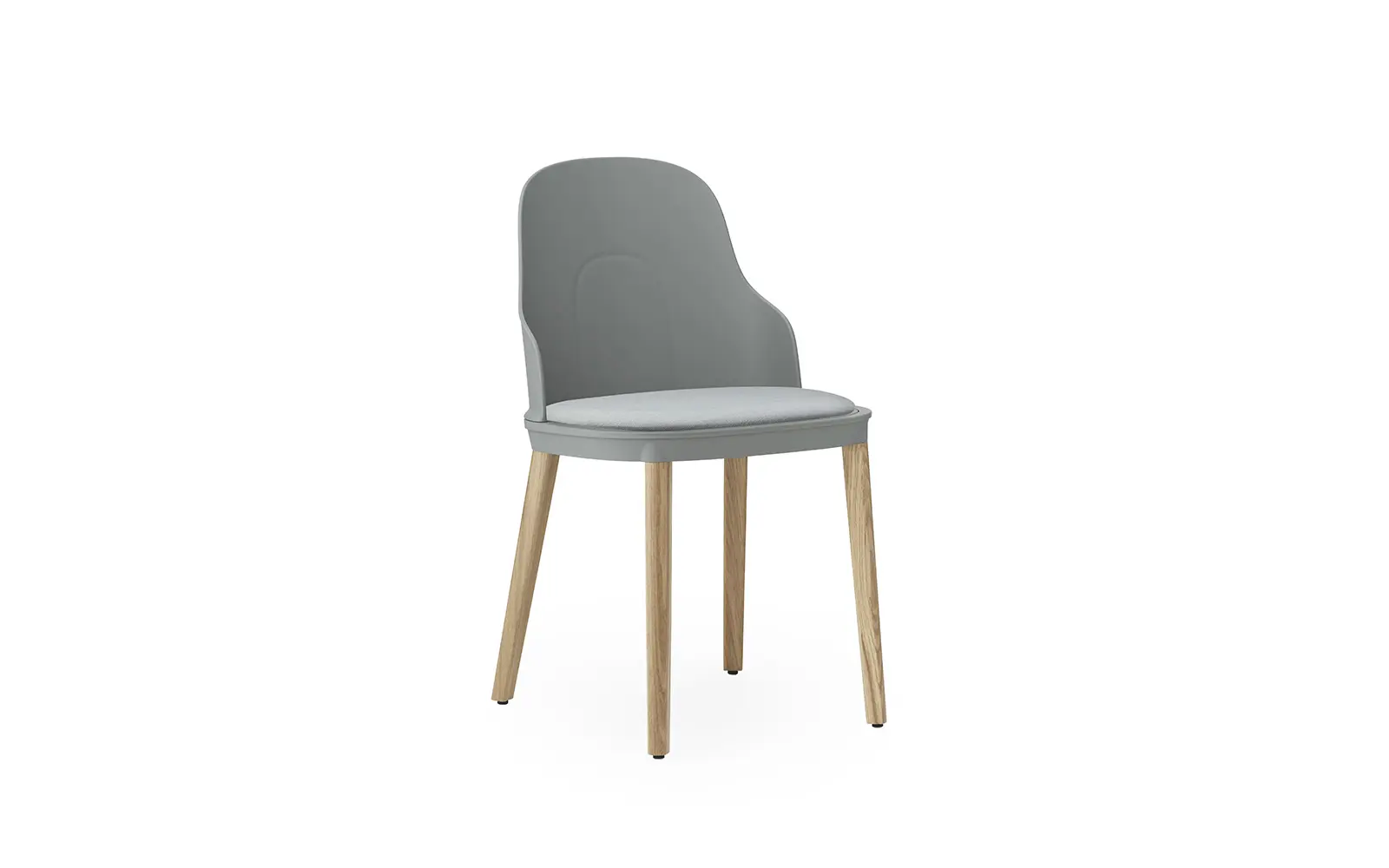 Normann Copenhagen Allez Stuhl gepolstert Canvas, grau/eiche