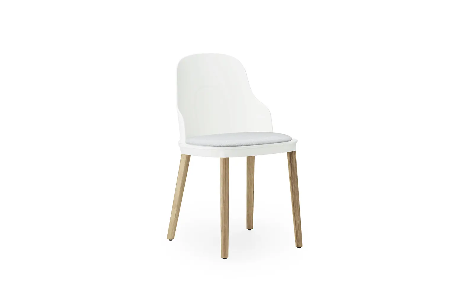 Normann Copenhagen Allez Stuhl gepolstert Canvas, weiß/eiche