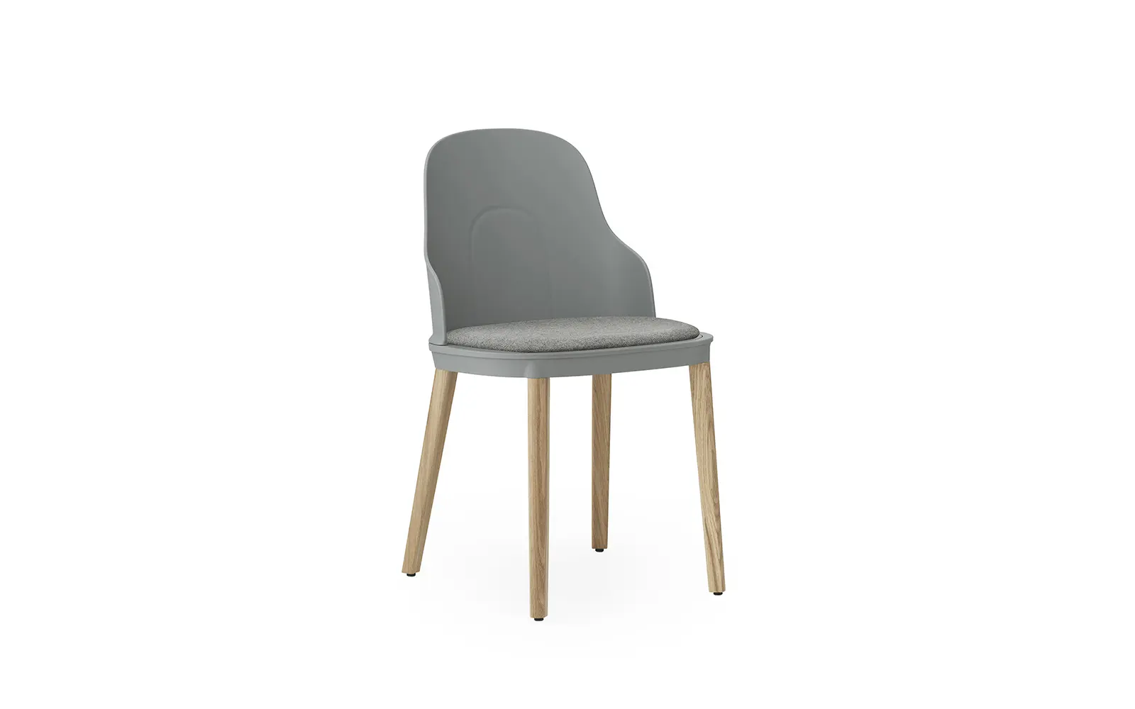 Normann Copenhagen Allez Stuhl gepolstert Main Line Flax, grau/eiche