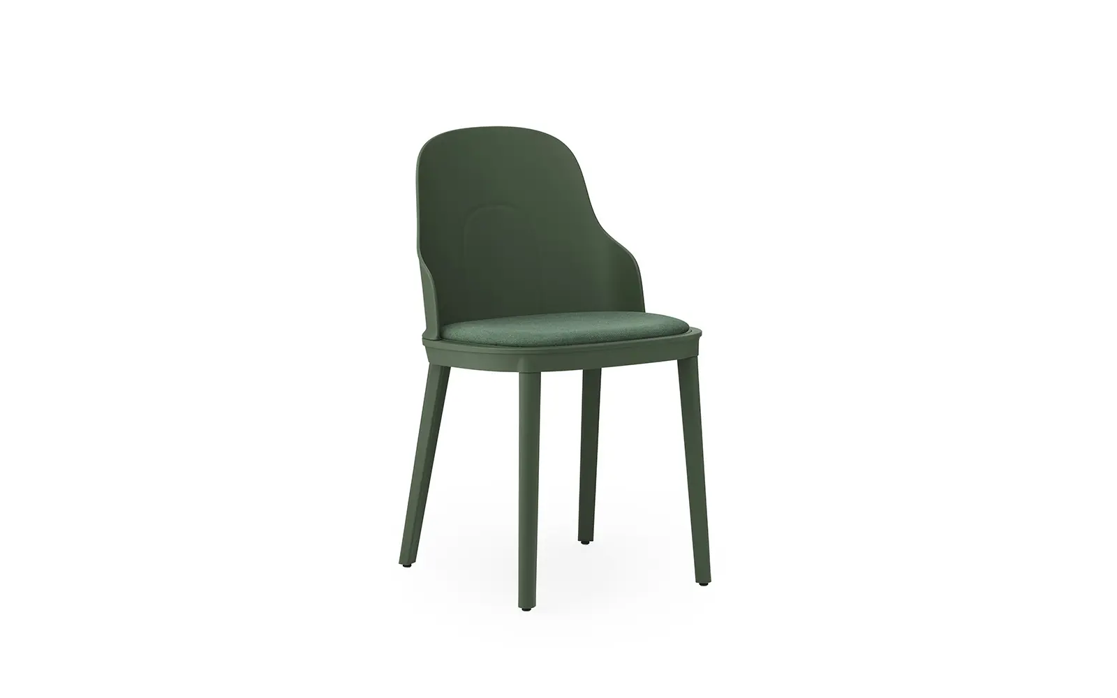 Normann Copenhagen Allez Stuhl gepolstert Main Line Flax, park grün/polypropylen