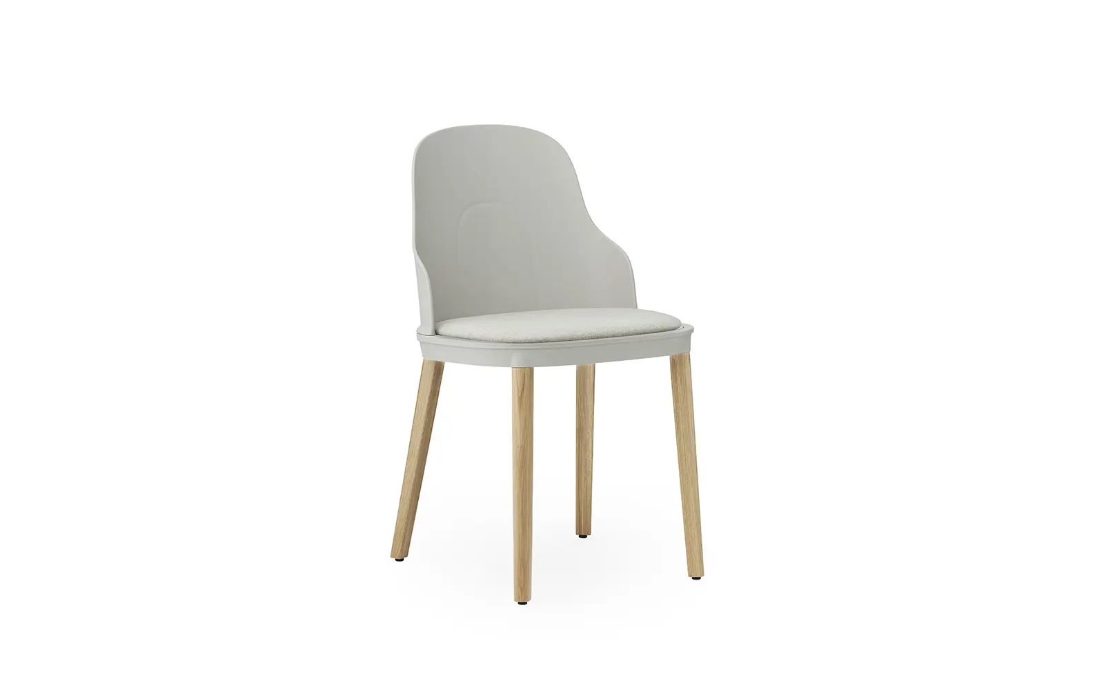 Normann Copenhagen Allez Stuhl gepolstert Main Line Flax, warmes Grau/eiche