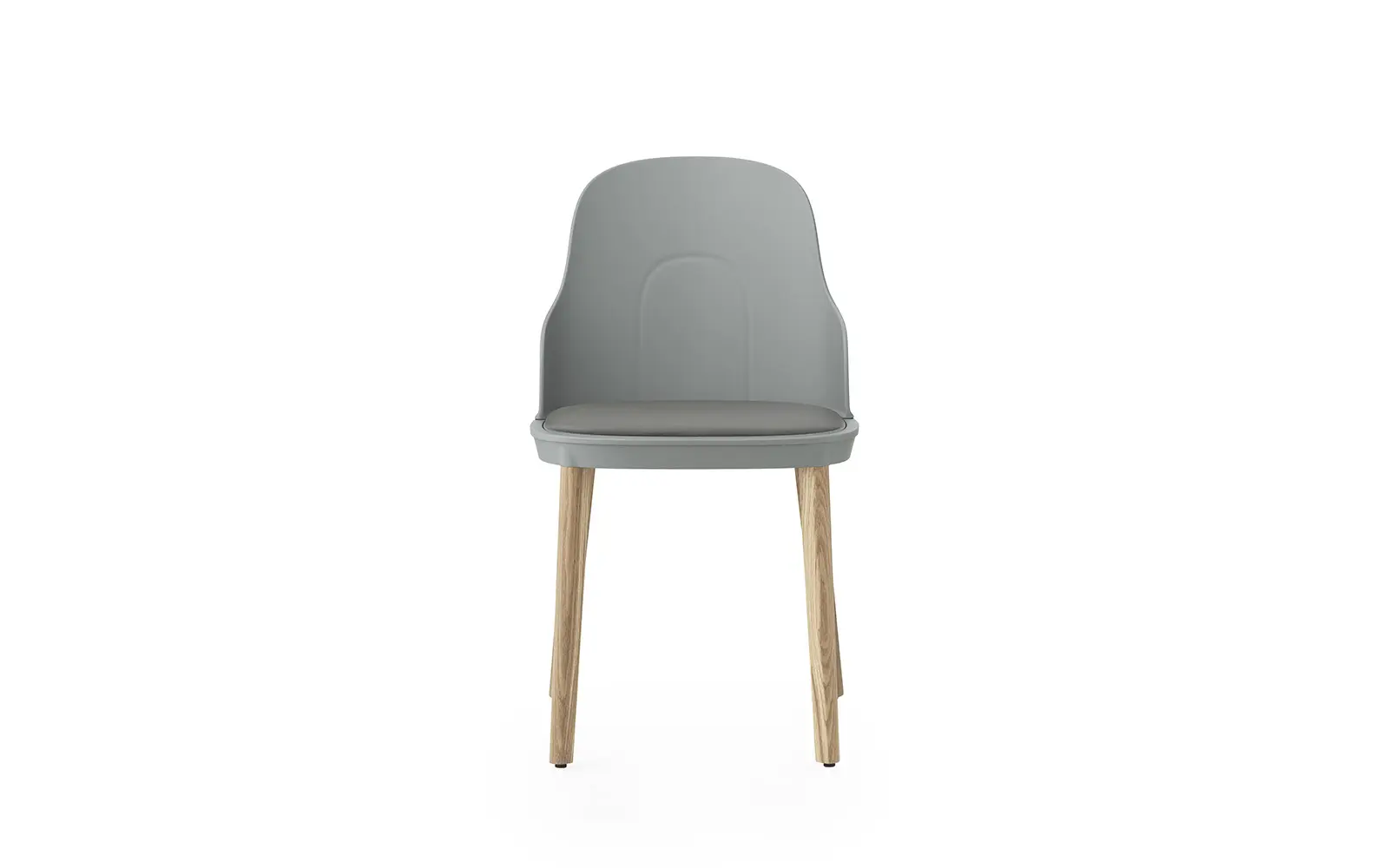 Normann Copenhagen Allez Stuhl gepolstert Ultra Leather, grau/eiche – Bild 2