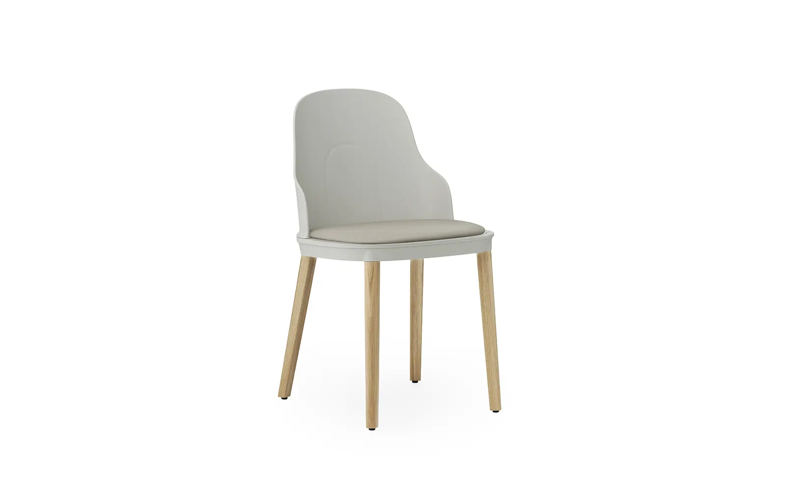 Normann Copenhagen Allez Stuhl gepolstert Ultra Leather, warm grau/eiche