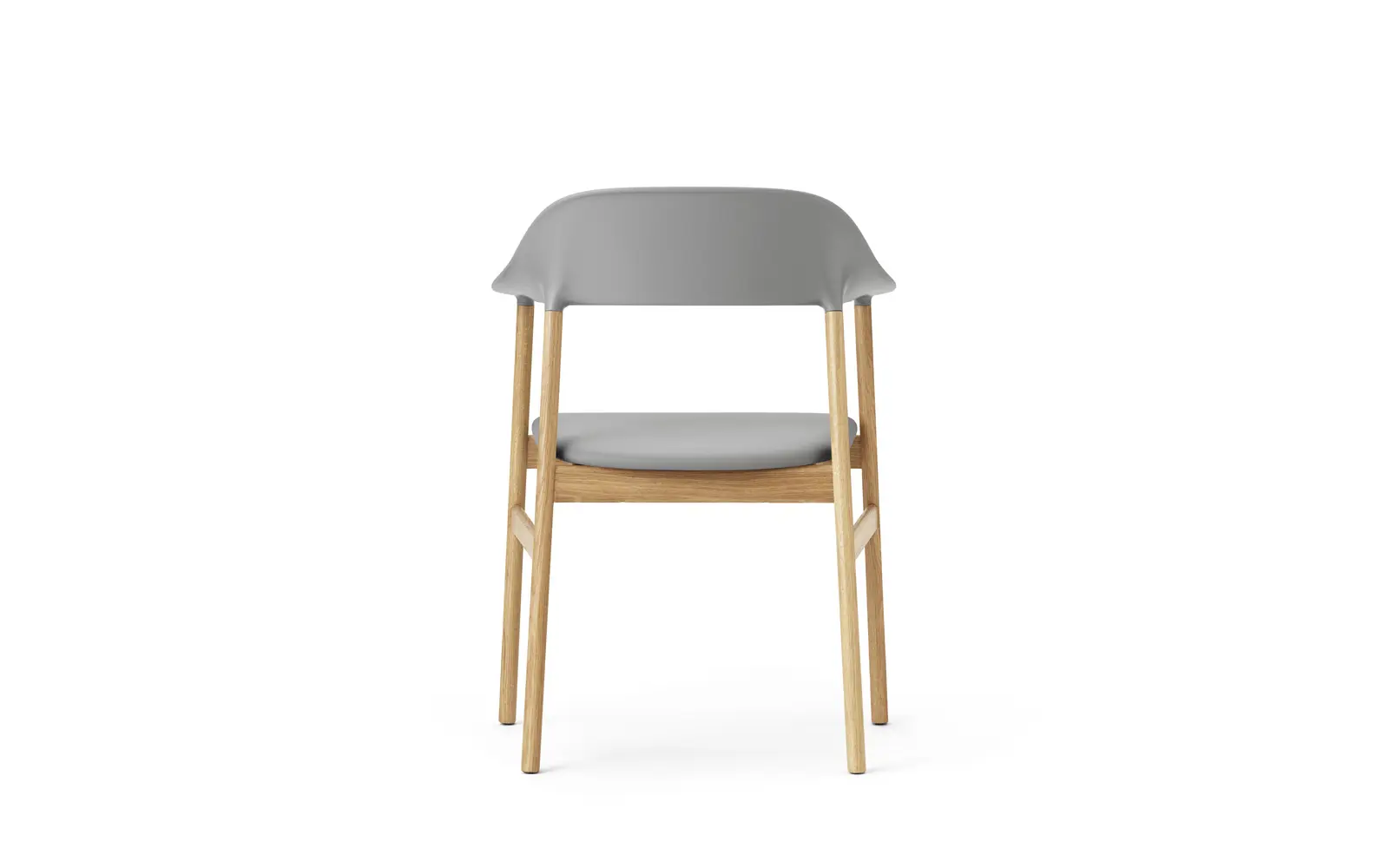Normann Copenhagen Herit Lehnstuhl gepolstert, Eiche Spectrum Leder grau – Bild 4