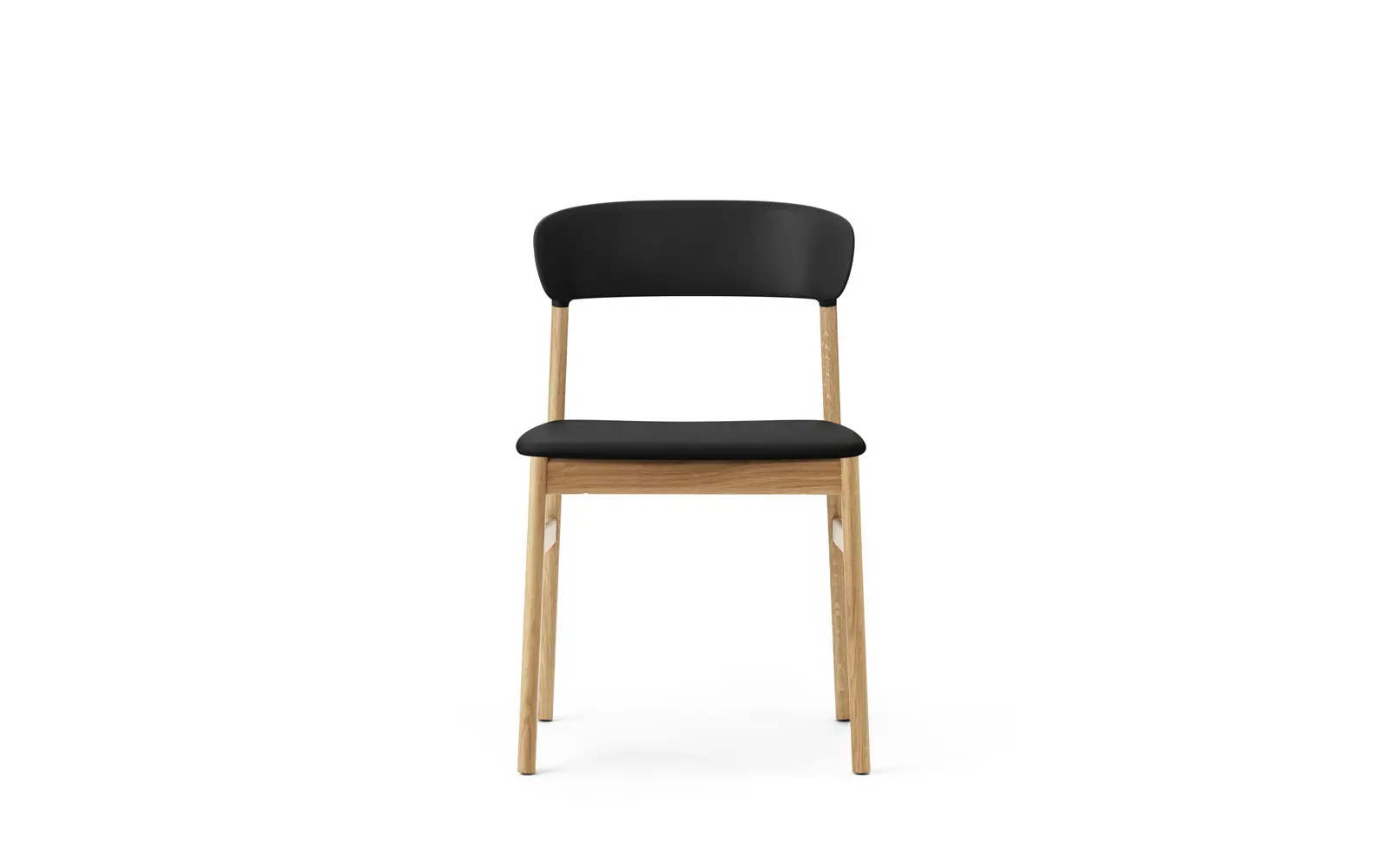 Normann Copenhagen Herit Stuhl gepolstert, Eiche Spectrum Leder schwarz – Bild 2