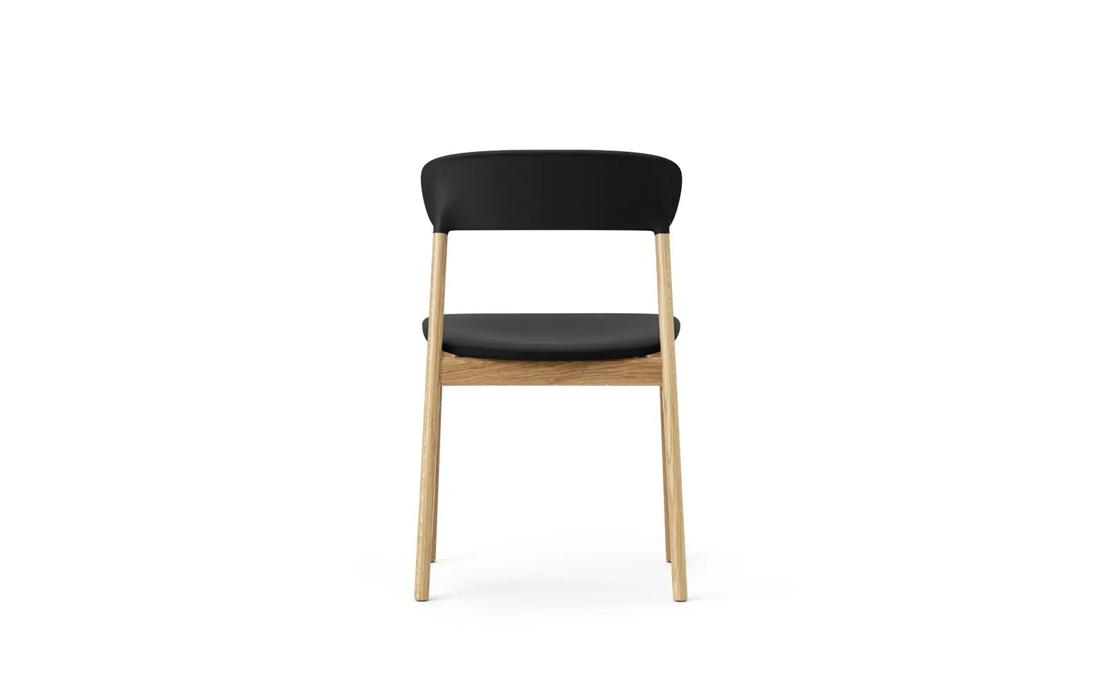 Normann Copenhagen Herit Stuhl gepolstert, Eiche Spectrum Leder schwarz – Bild 4