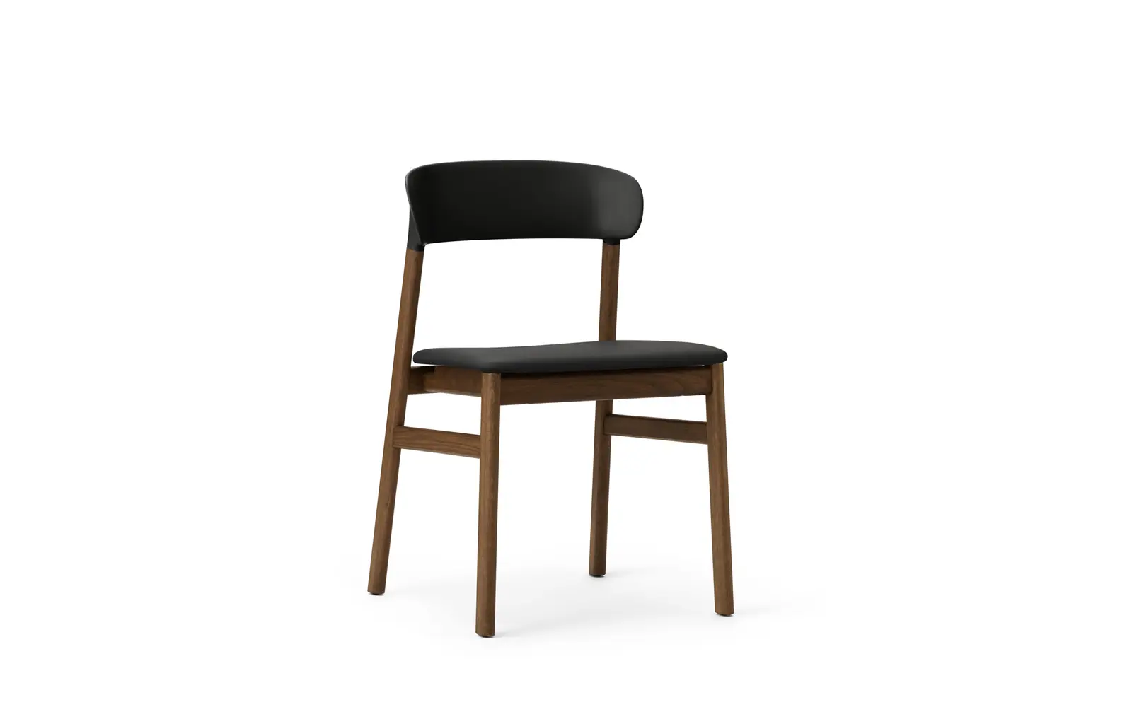 Normann Copenhagen Herit Stuhl gepolstert, gebeizte Eiche Spectrum Leder schwarz