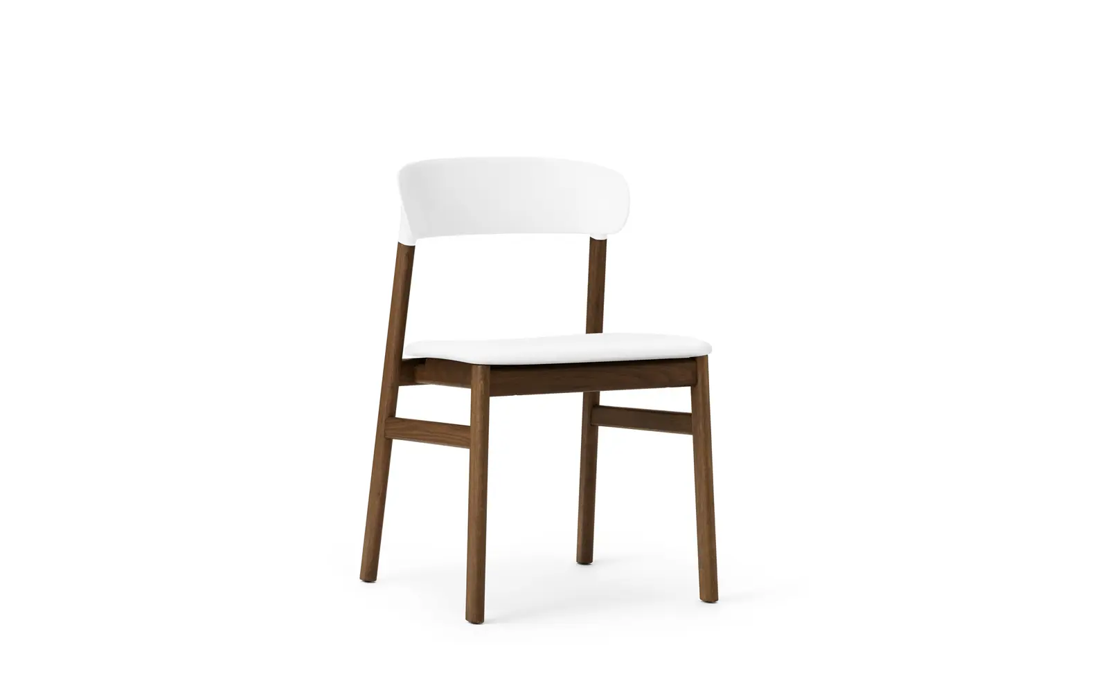 Normann Copenhagen Herit Stuhl gepolstert, gebeizte Eiche Spectrum Leder weiß