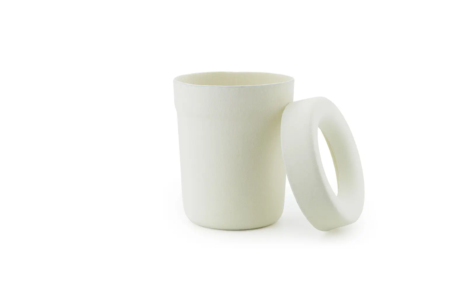 Normann Copenhagen Hide Office Bin Off Cream – Bild 2