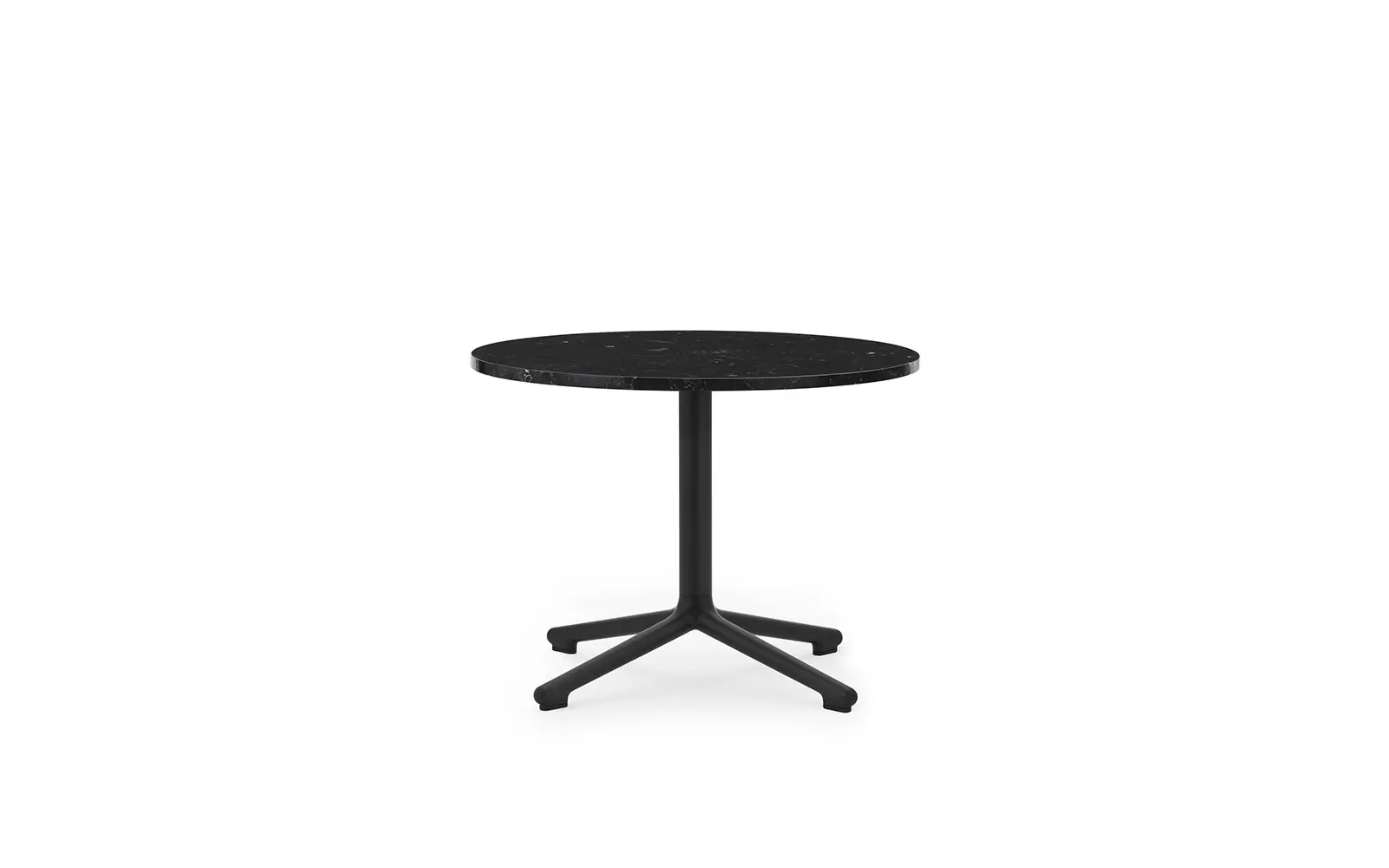 Normann Copenhagen Lunar Coffee Table Black Alu H45 Ø60 cm Marble Black