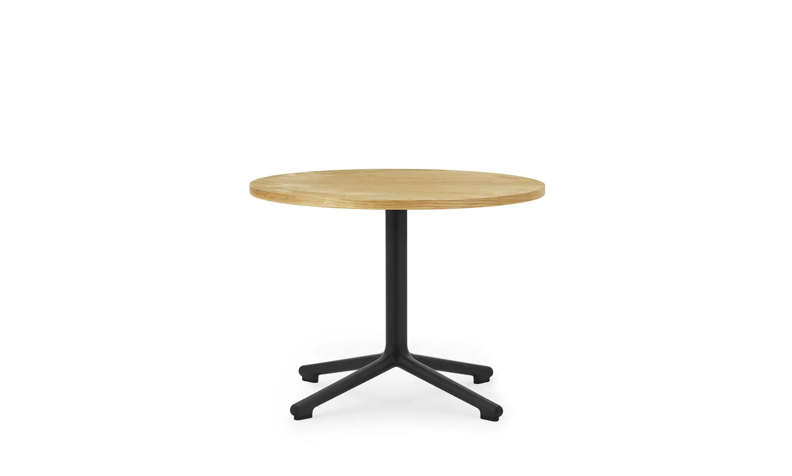 Normann Copenhagen Lunar Coffee Table Black Alu H45 Ø60 cm Oak