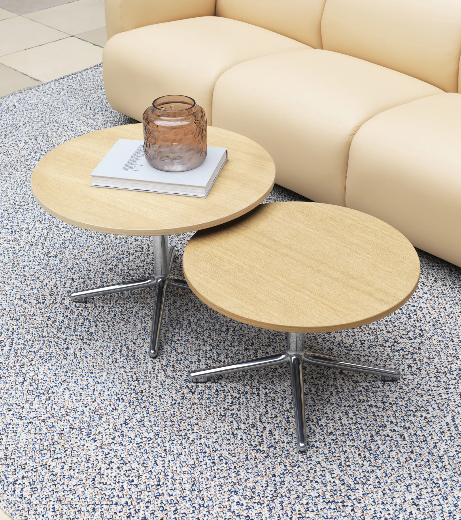 Normann Copenhagen Lunar Couchtisch schwarz alu H45 Ø60 cm marmor Kaffee – Bild 6