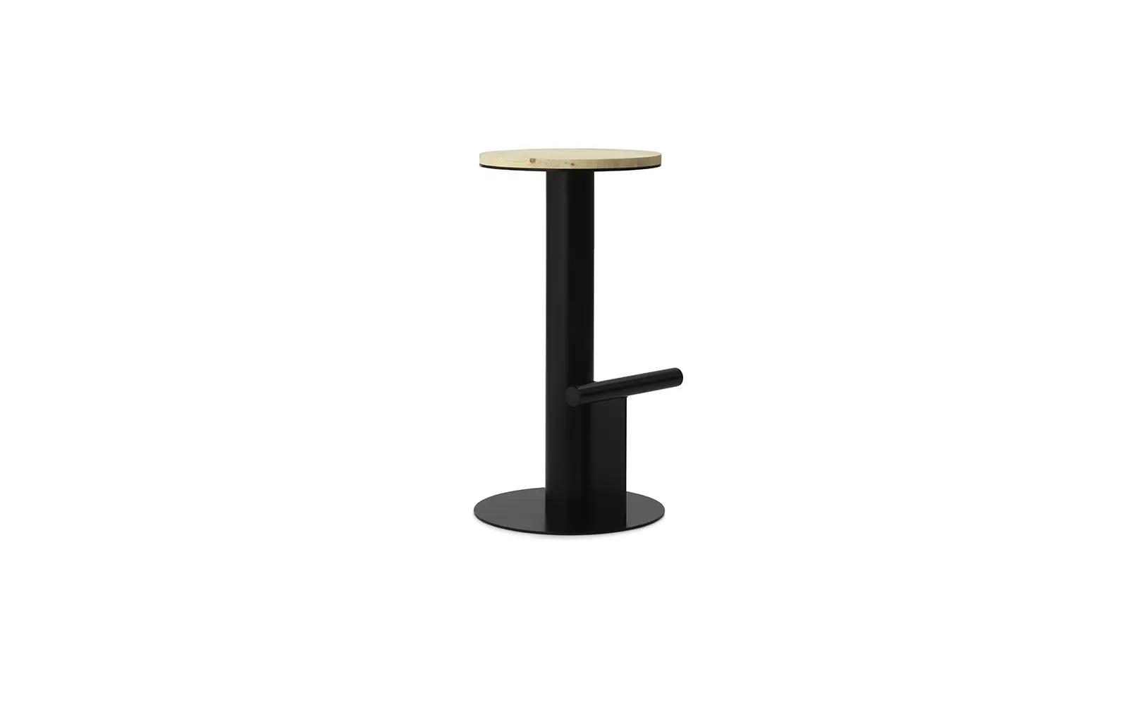 Normann Copenhagen Pole Barstuhl 75 cm Kiefer/Schwarz
