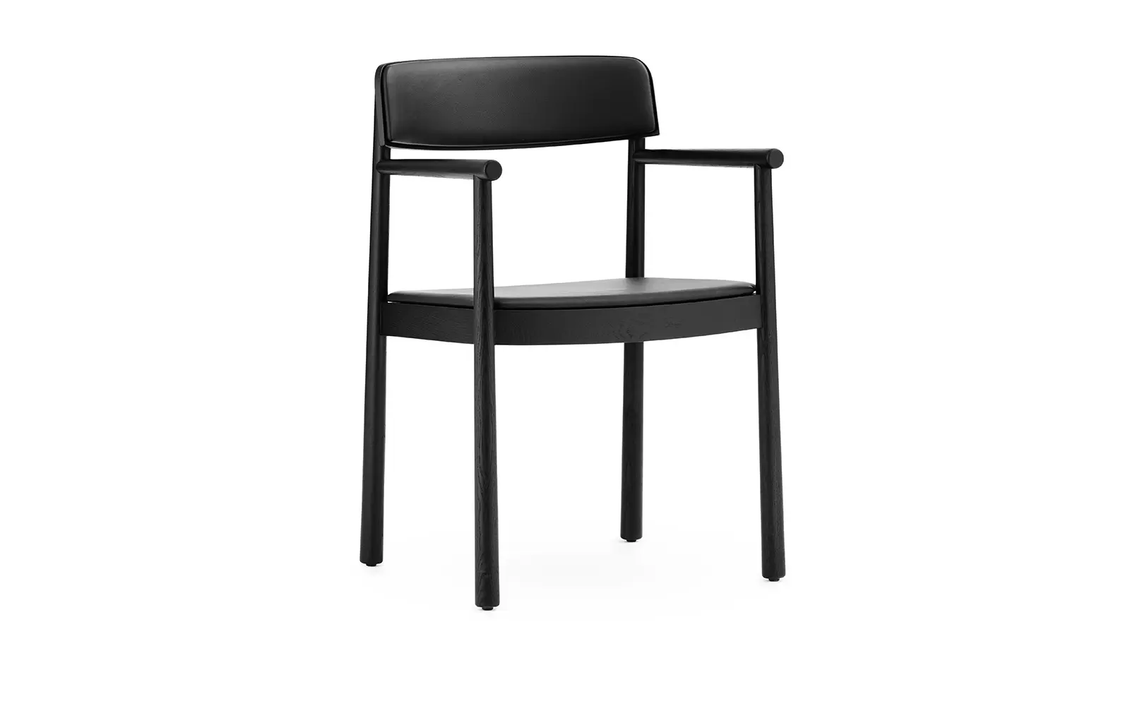 Normann Copenhagen Timb Armchair Upholstery, Black/ Black leather