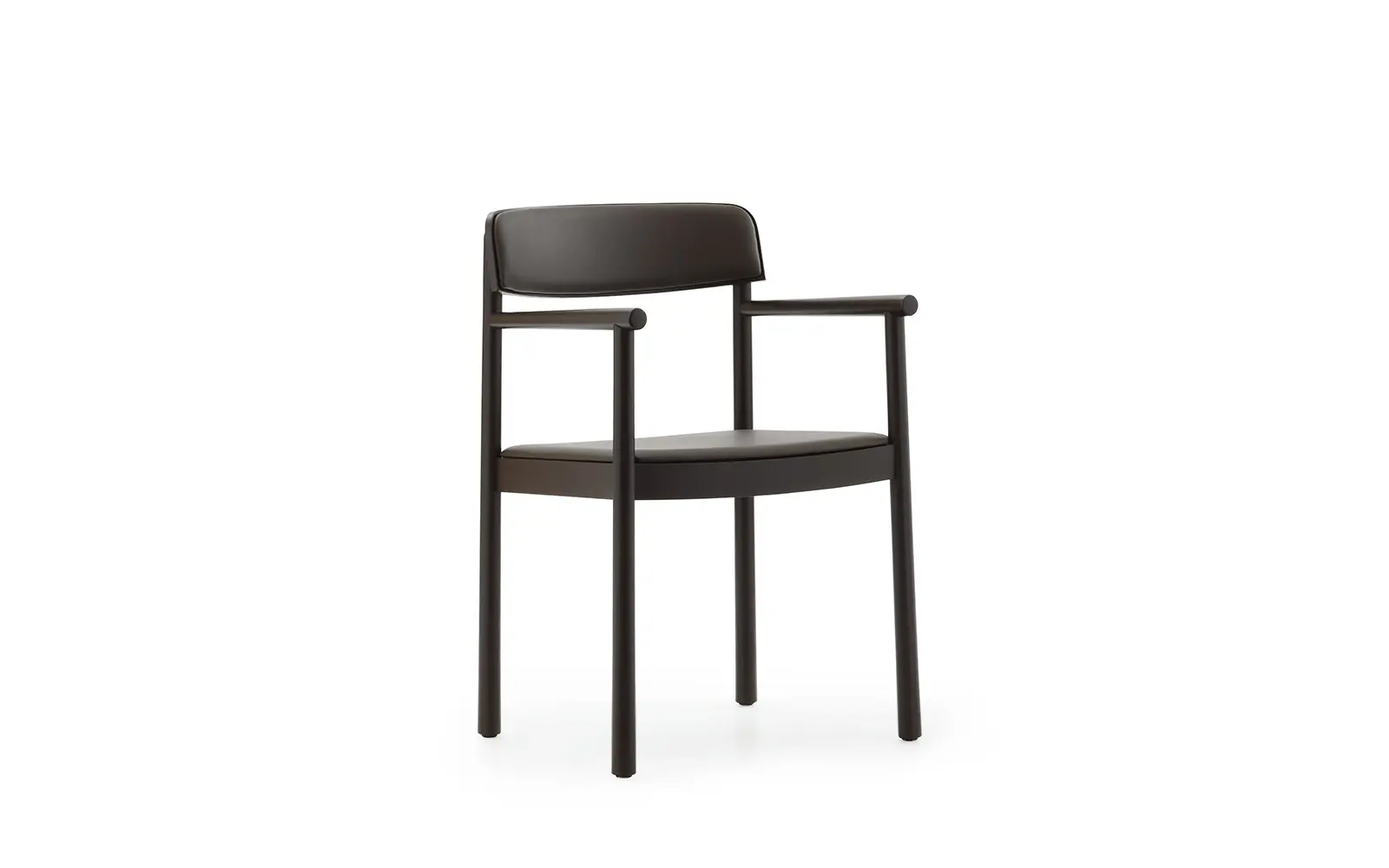 Normann Copenhagen Timb LehnStuhl gepolstert Braun / Ultra Leder -Schokolade