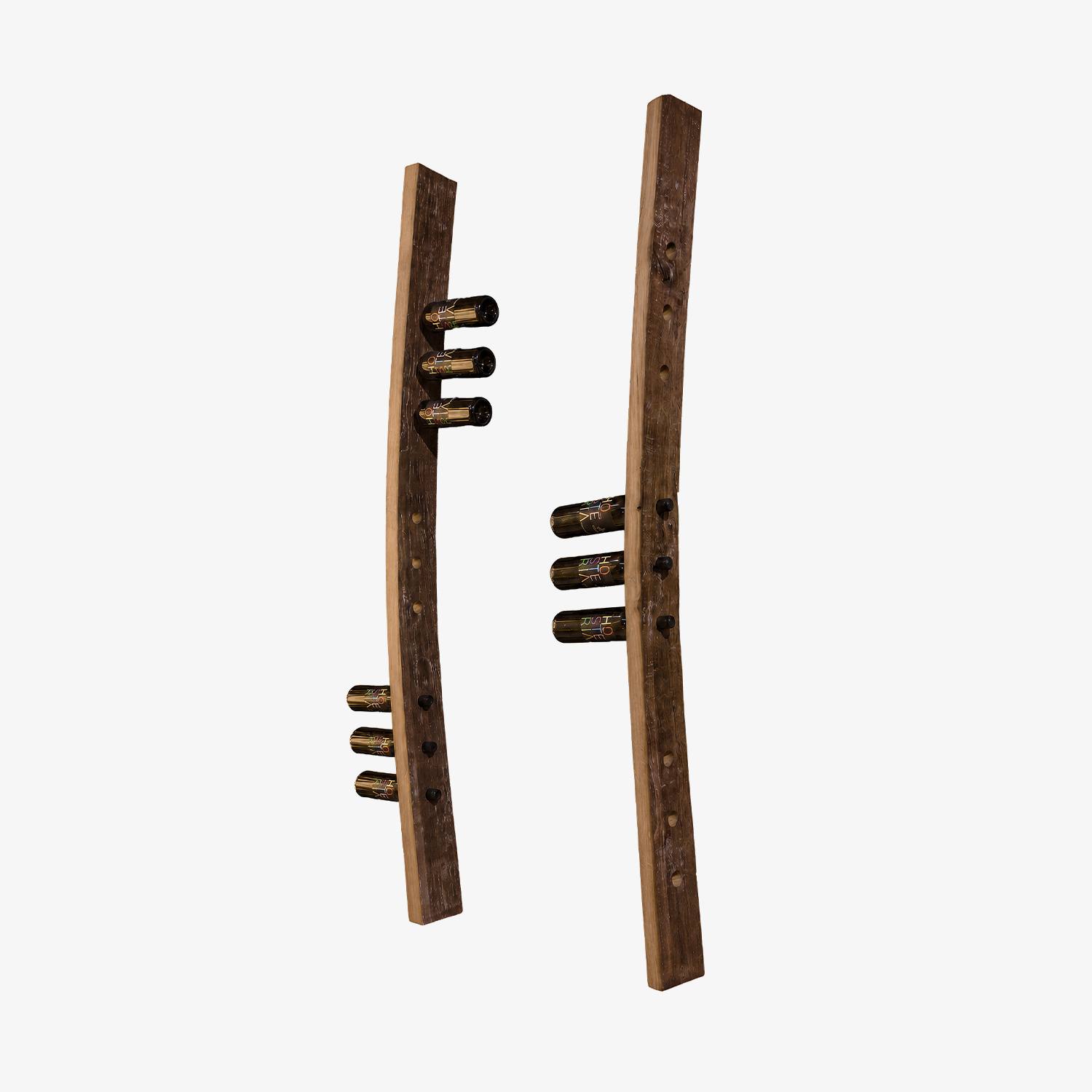 RIVA 1920 BARRIQUE SLAB Wand-Weinhalter aus Fassdaube