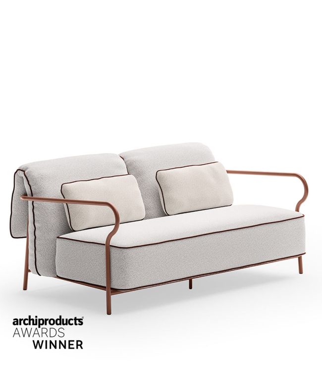 Unopiù Salò 2-seater Sofa with seat and backrest cushion